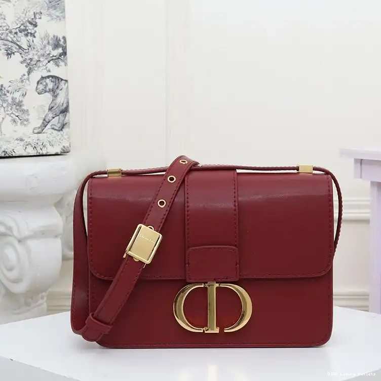 Cheap Burgundy Bag Montaigne Calfskin Box 30 Dior 0705 Luxury